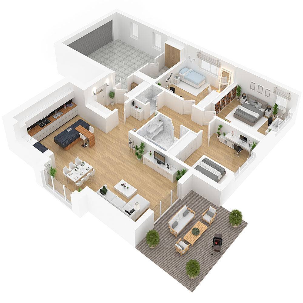 Ceiling Speakers house plan 3d