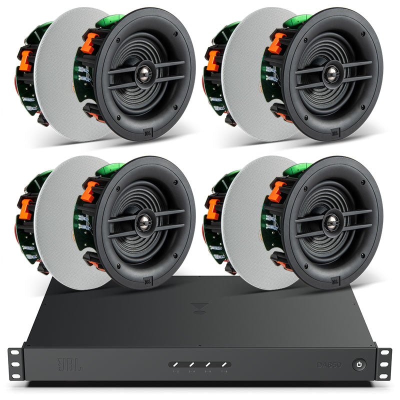 JBL 4-Zone Distributed Audio System Package – Ceiling Speakers