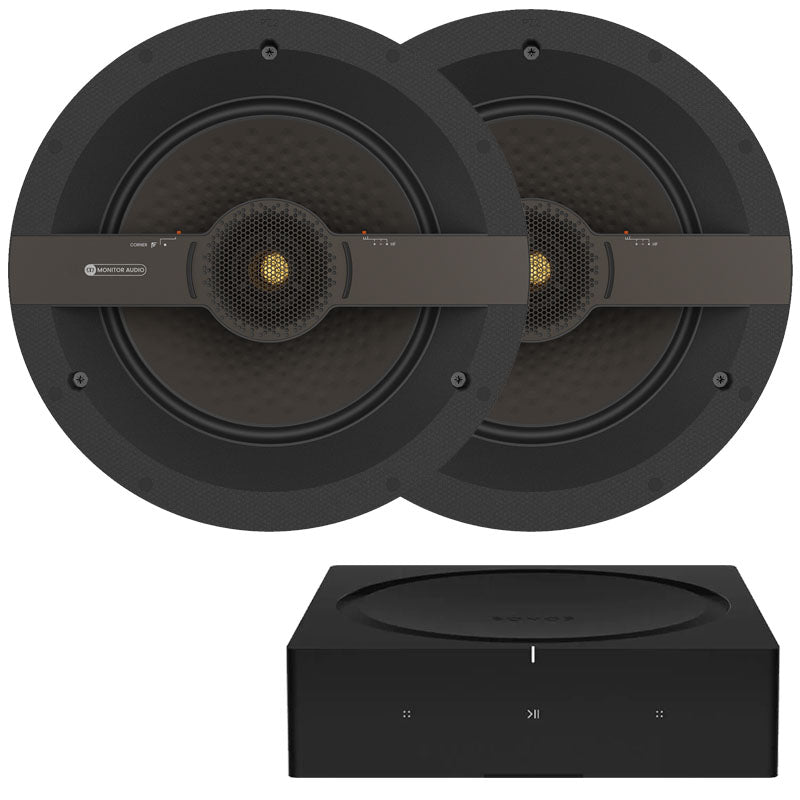 Sonos Amp x Monitor Audio Creator Series C2L In-Ceiling Speakers