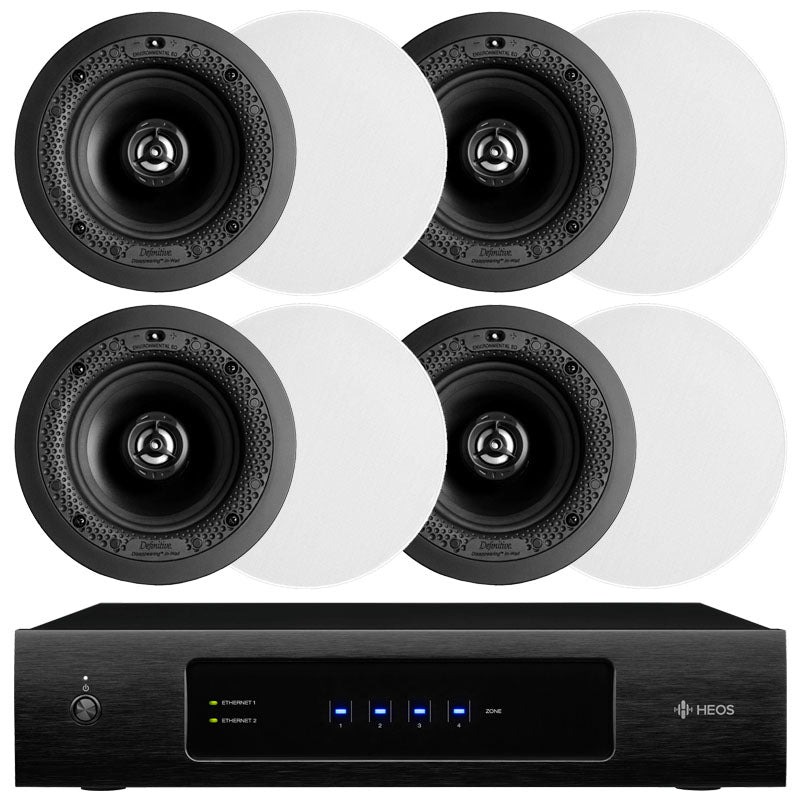 Denon HEOS Drive & 8 x Definitive Technology DI 5.5R Ceiling Speakers