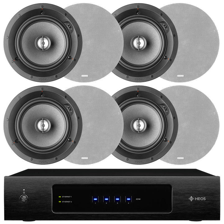 Denon HEOS Drive & 8 x Focal 100 ICW6 Ceiling Speaker