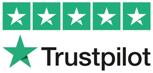 5 start reviews Trustpilot logo