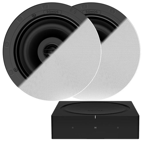 Sonos Amp & 2 x Sonos In-Ceiling Speakers by Sonance (6-Inch)