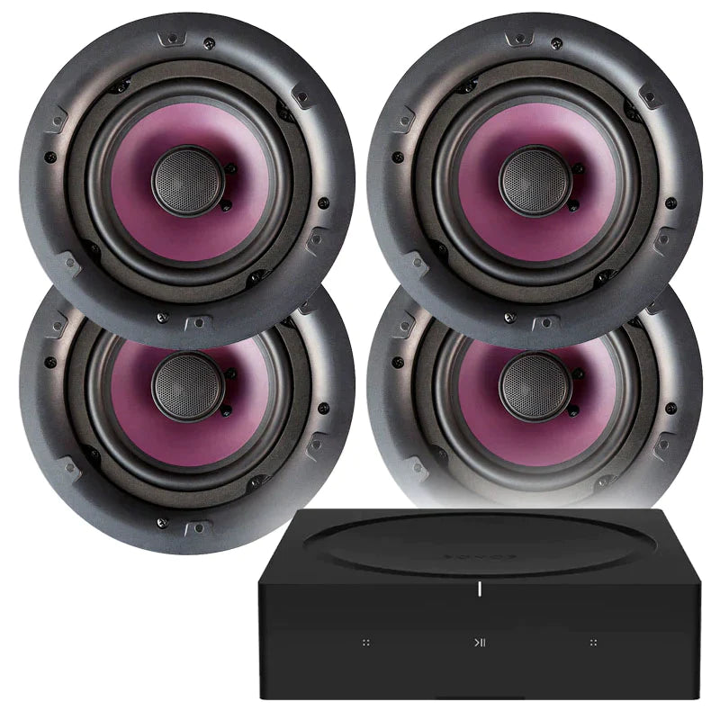 Sonos Amp & 4 x E130-LP Essential Series In-Ceiling Speakers -