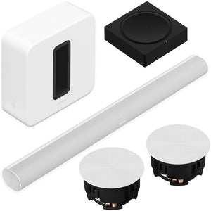 Sonos Cinema Package - Arc + Sub + Amp + In-Ceiling Speakers (6'')